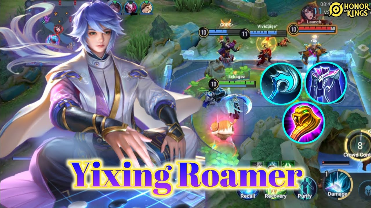 Yixing Honor of Kings Roamer Lane | 80% Team Fight | Best Build Arcana & Gameplay
