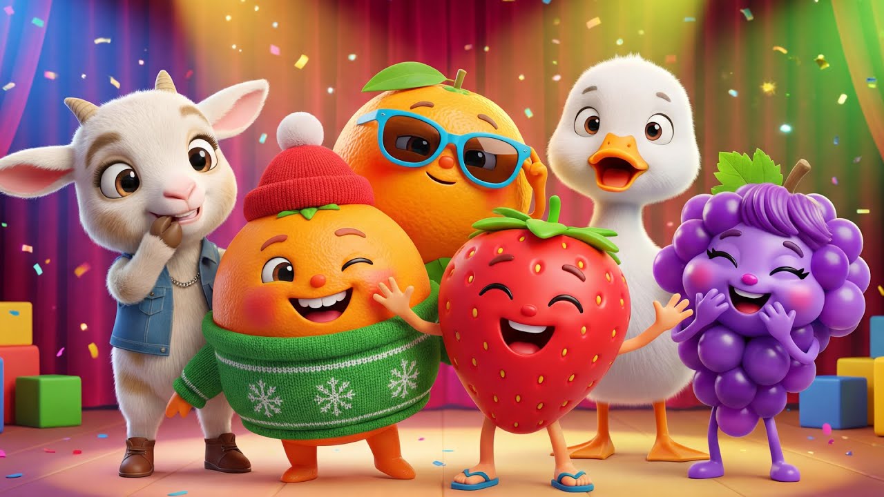 La Naranja Baila Feliz 🍊 Canciones Infantiles de Navidad 🎄 Música para Bebés 3D