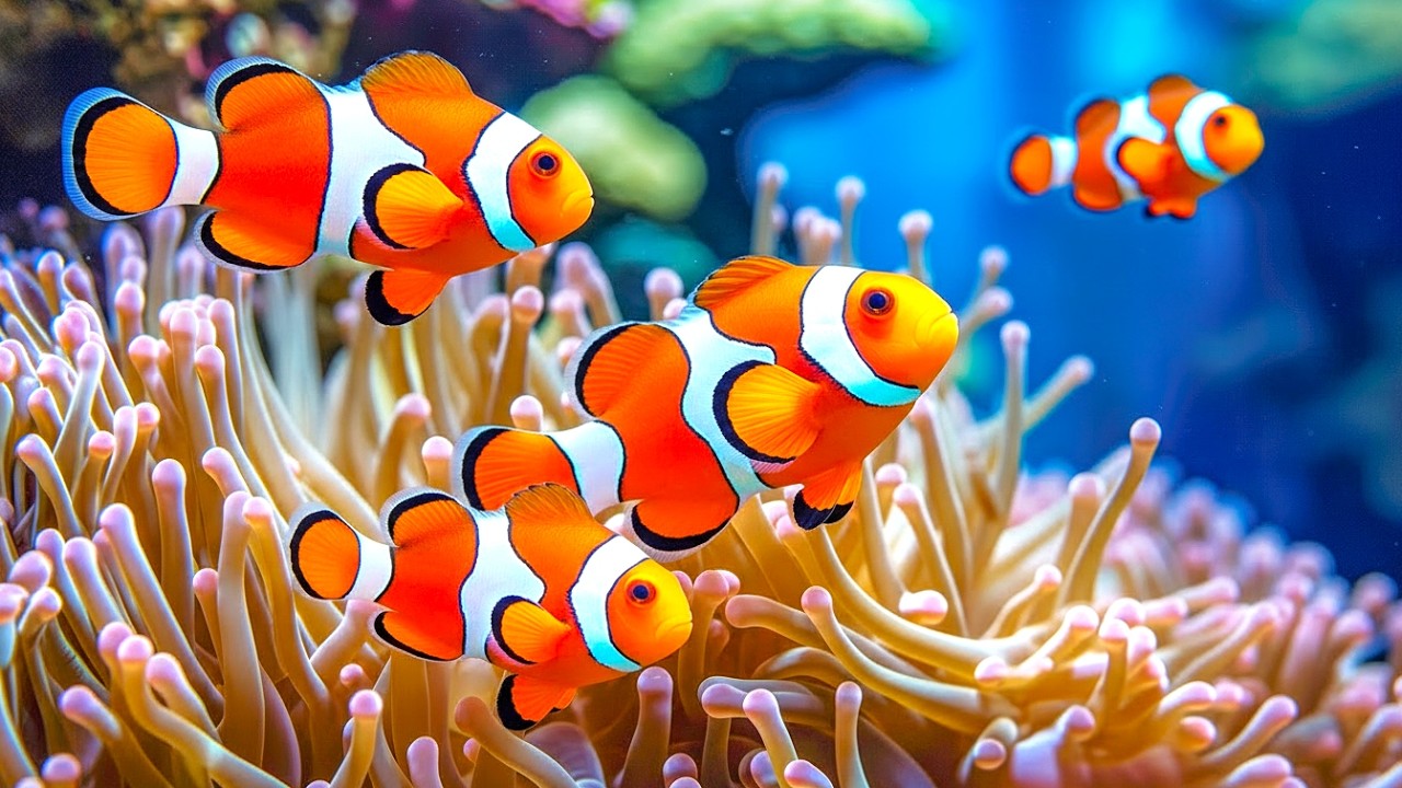 4K Coral Reef Aquarium 🐠 Exotic Tropical Fish & Stunning Ocean Relaxation for Stress Relief
