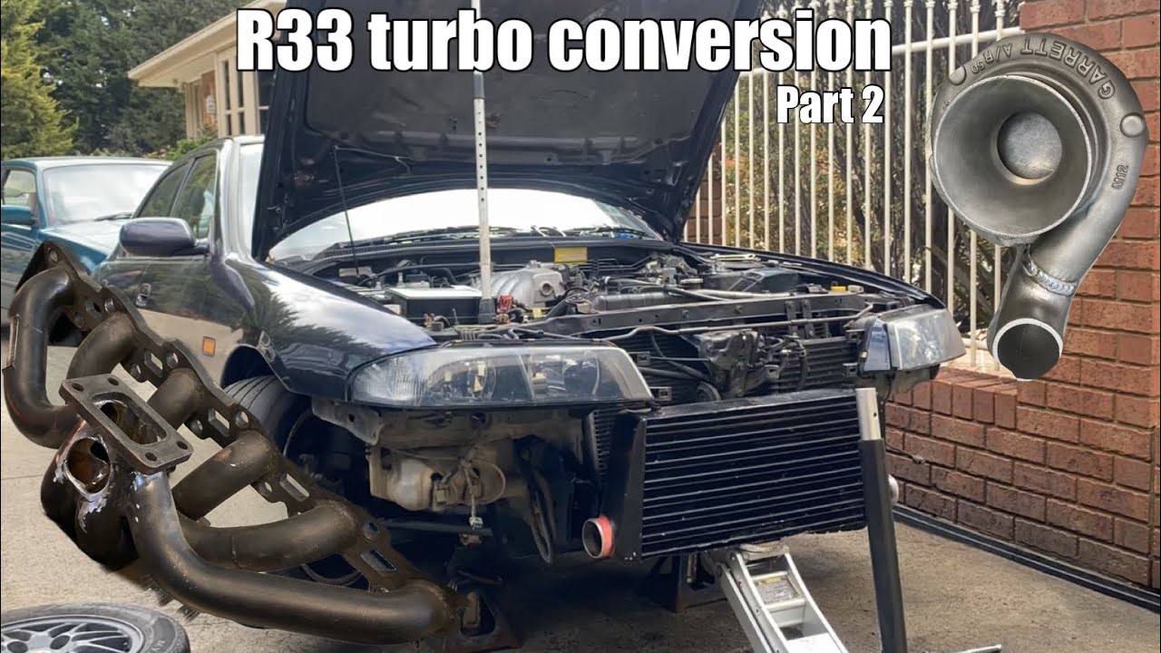 R33 Turbo Conversion | Part 2 | Turbo lines, intercooler etc..