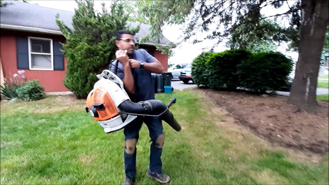 Stihl BR 700X Backpack Leaf Blower Startup and Performance