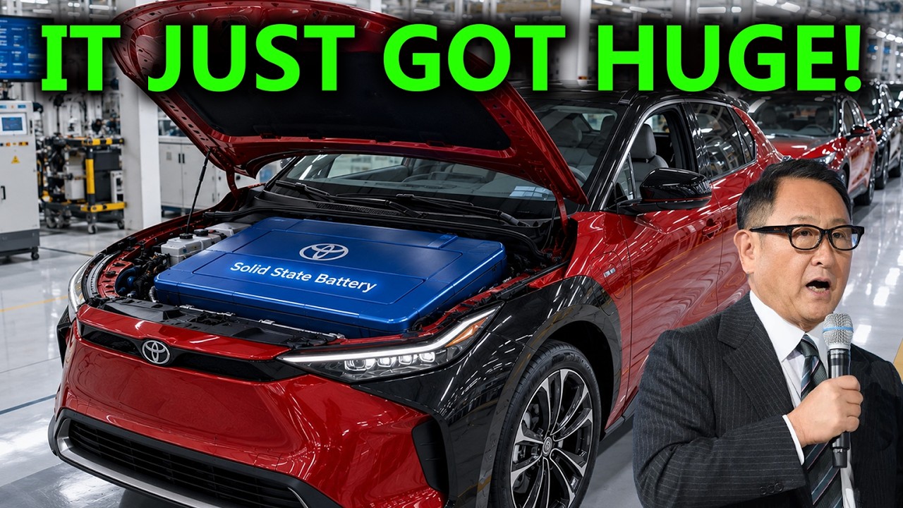 Гендиректор Toyota ошарашил всех! НОВАЯ твердотельная батарея &mdash; запас хода 1000 миль и зарядка за...