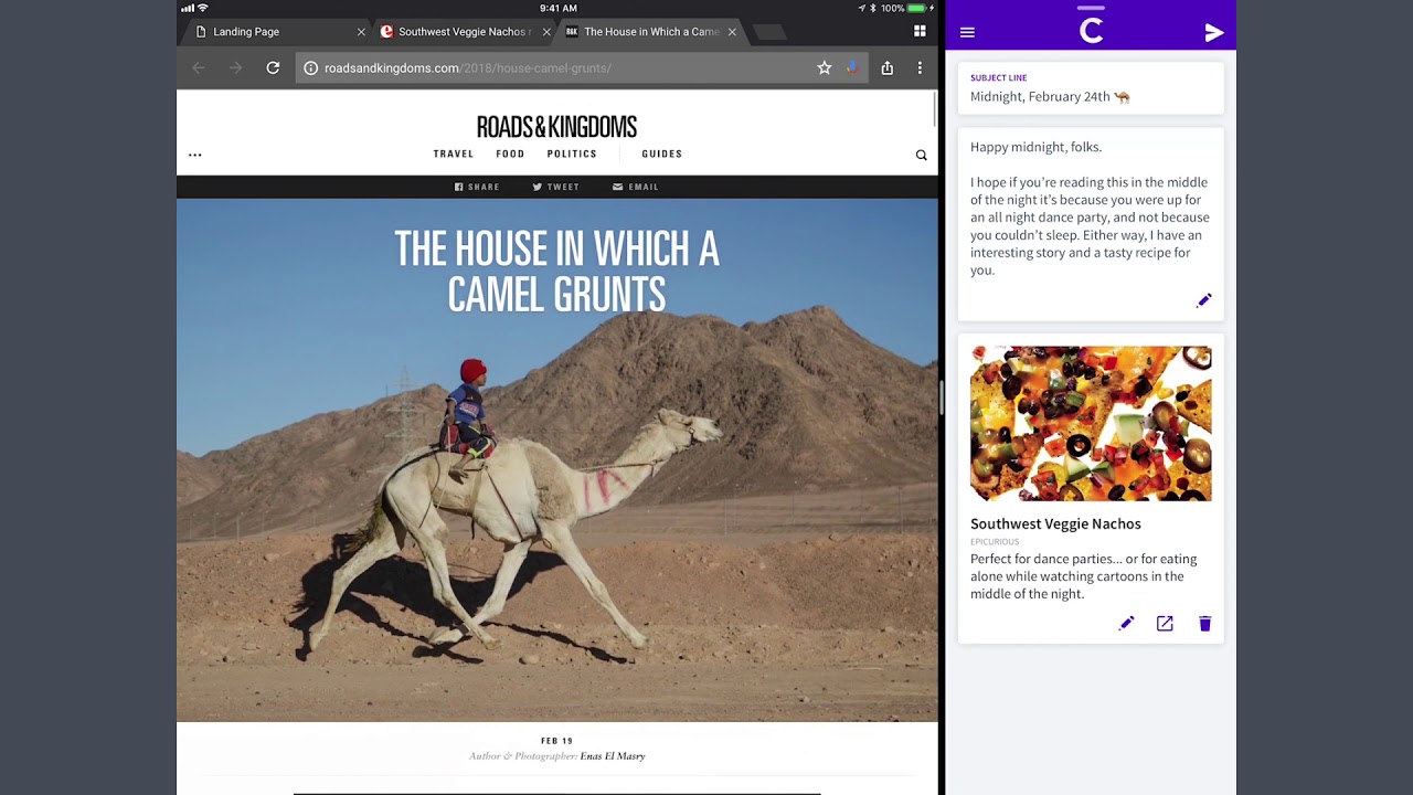 Creating an Email Newsletter on Your Tablet with Curate from AWeber