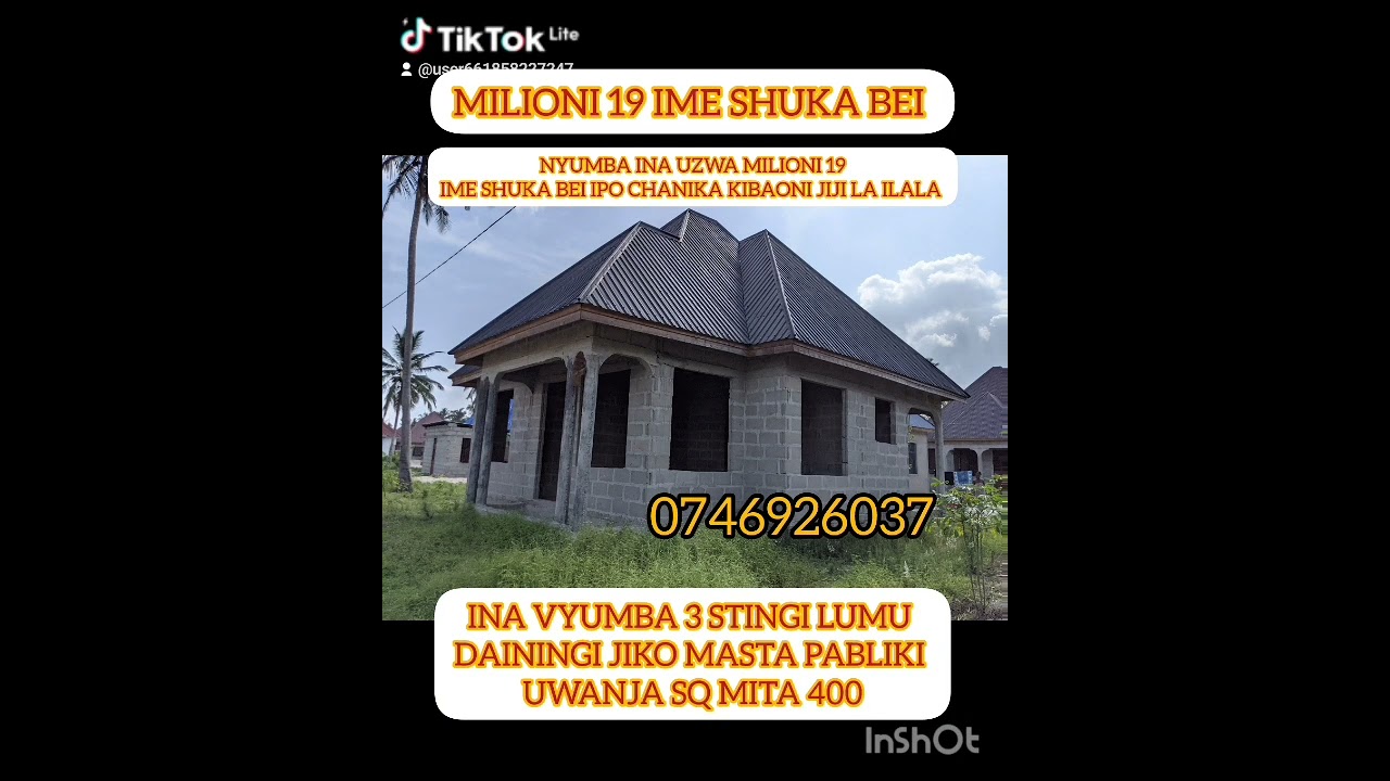 NYUMBA INA UZWA MILIONI 27 IPO CHANIKA KIBAONI JIJI LA ILALA