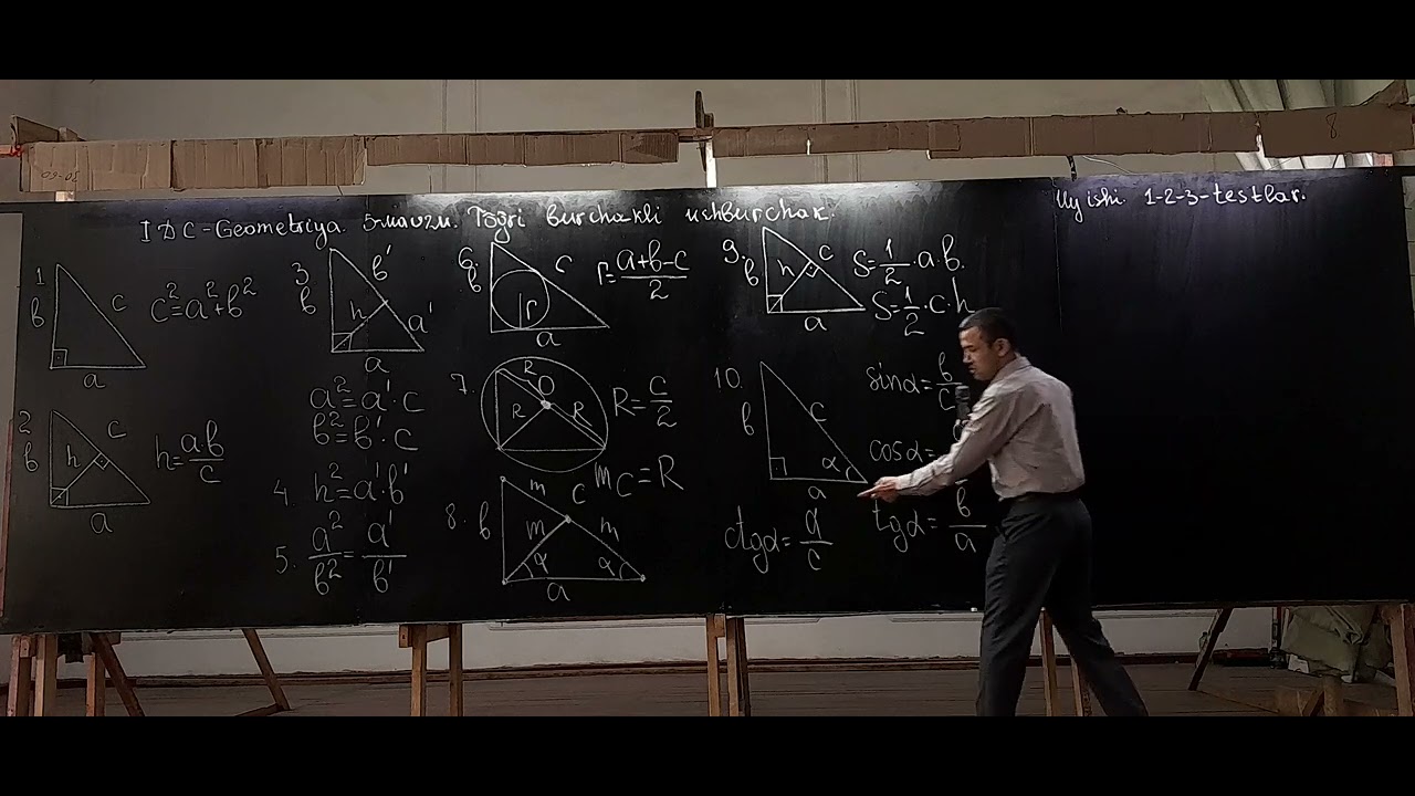 IDC GEOMETRIYA.5-MAVZU.TO'G'RI BURCHAKLI UCHBURCHAK