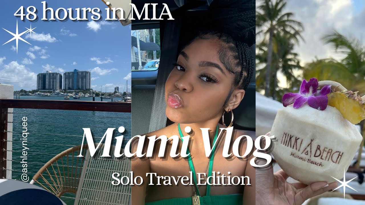 48 Hours in Miami | Soft life Solo Travel| Beach days, self care & City exploring