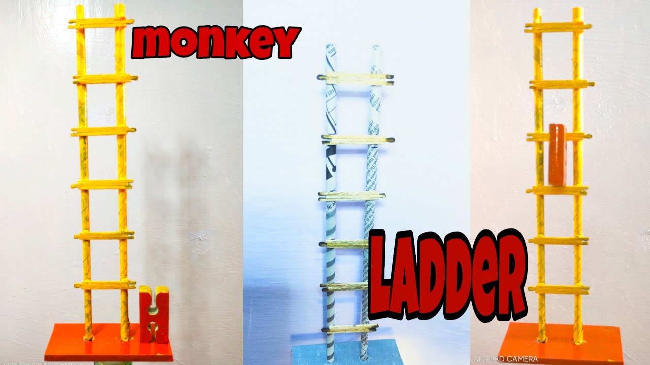 How to make monkey ladder from news paper/matchbox/Koshish All Time