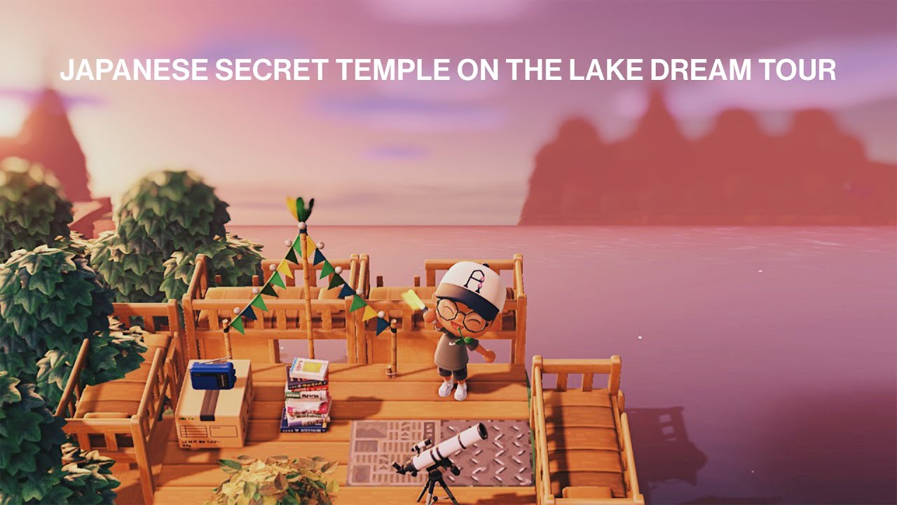 A Japanese Secret Temple On The Lake! ACNH Dream Address Tour // Animal Crossing New Horizons