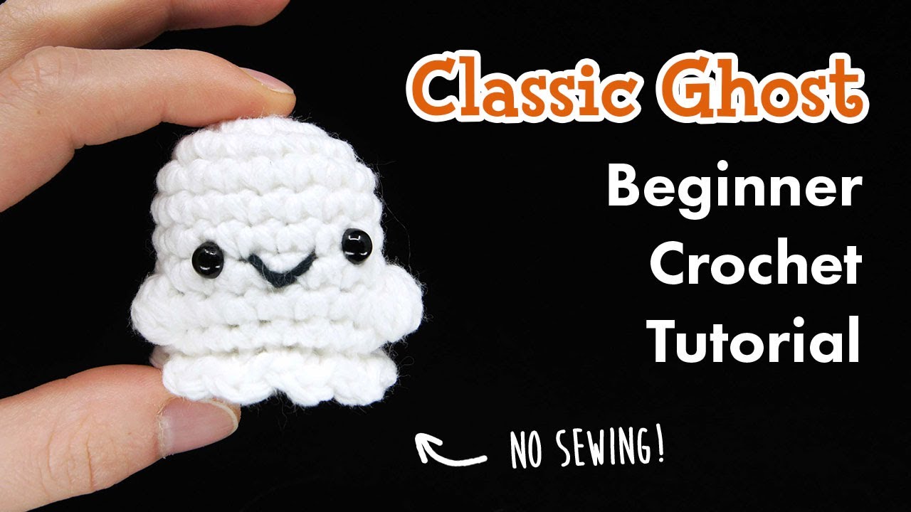 How to Crochet Ghosts || Beginner Halloween Ghost Amigurumi Pattern Tutorial - NO SEWING