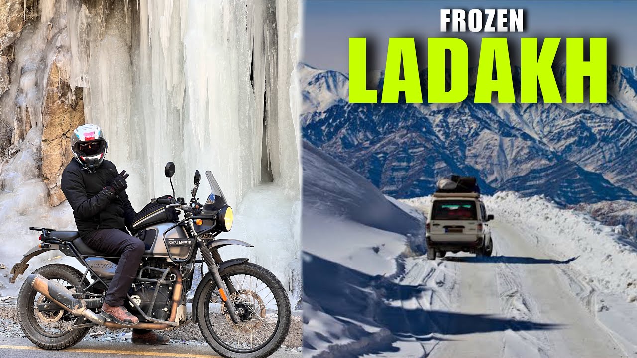 Freezing Ladakh Me 220 Kms Bike Ride me Band Baj Gyi | Ep-04 Kargil To Leh | Winter Ladakh Ride