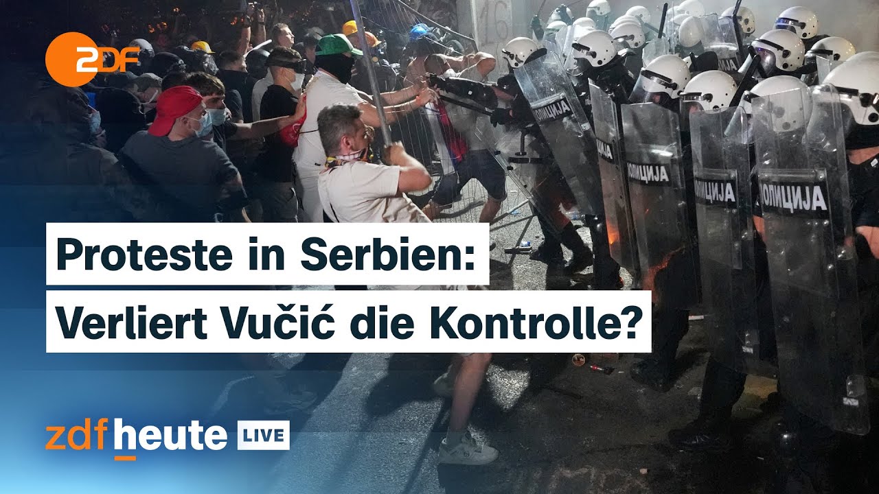 Serbien: Gewalt bei Protesten gegen die Regierung | Balkan-Experte bei ZDFheute live