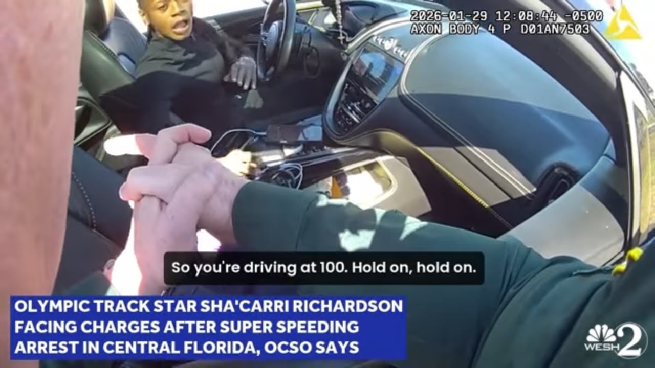 Bodycam: Olympic track star Sha'Carri Richardson questioned amid 'super speeder' arrest in Florida