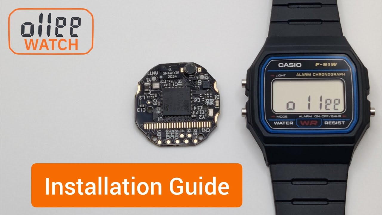 Instrukcja instalacji zegarka Ollee - mod dla Casio F-91W i A158W