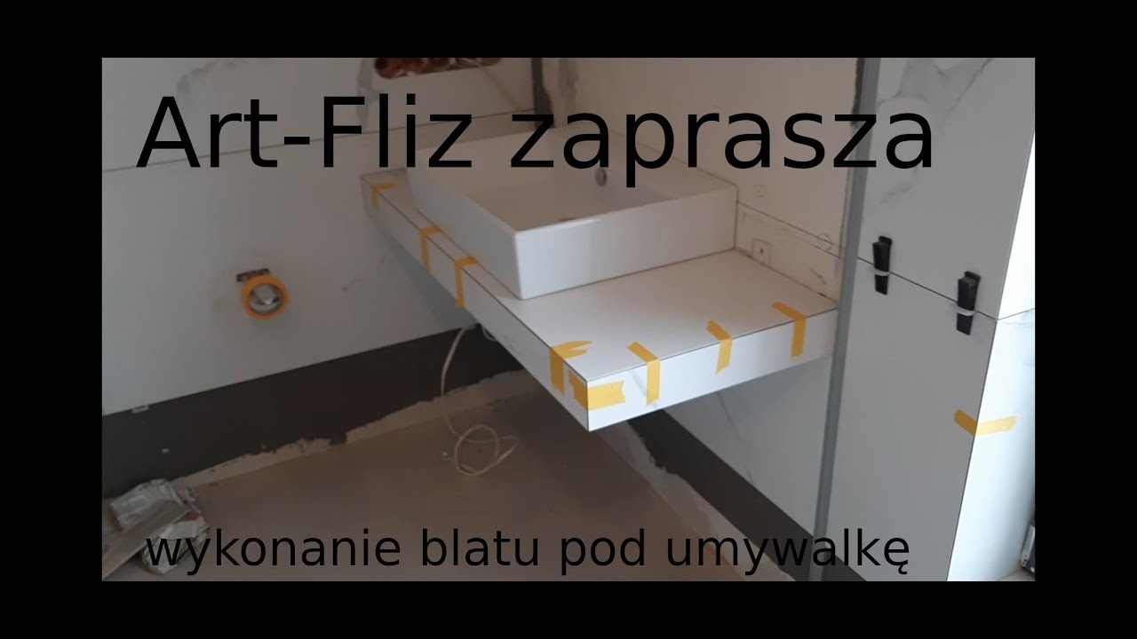 Jak wykonać blat z płytek w łazience - wykonanie Biel-Fliz