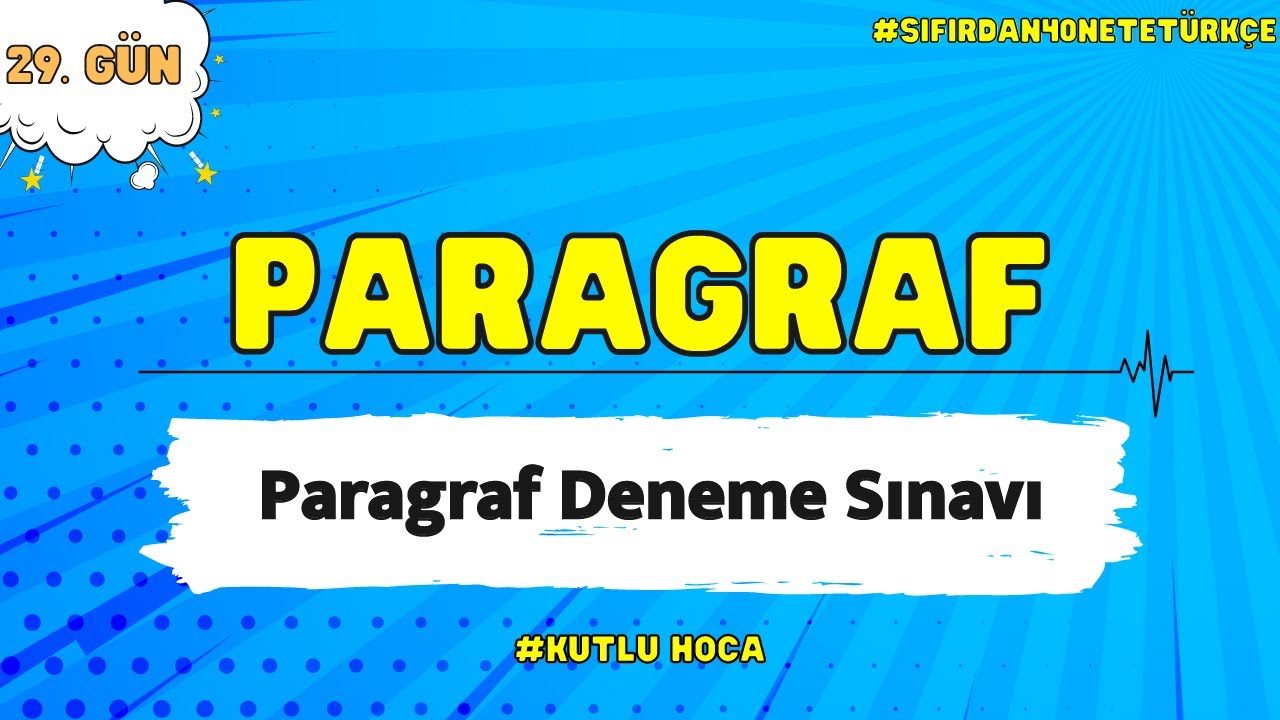 Harika Paragraf Deneme Sınavı  | Taktik Yaklaşımlı | Kutlu Hoca Türkçe