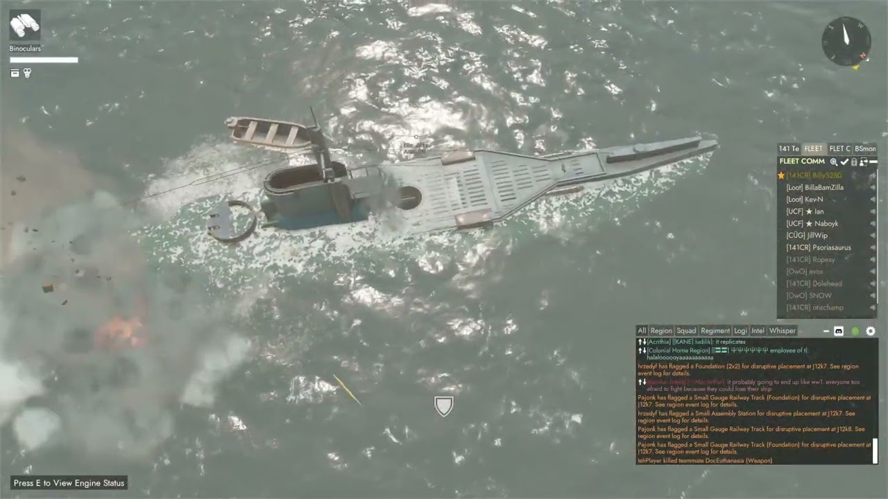 Foxhole battleship fight