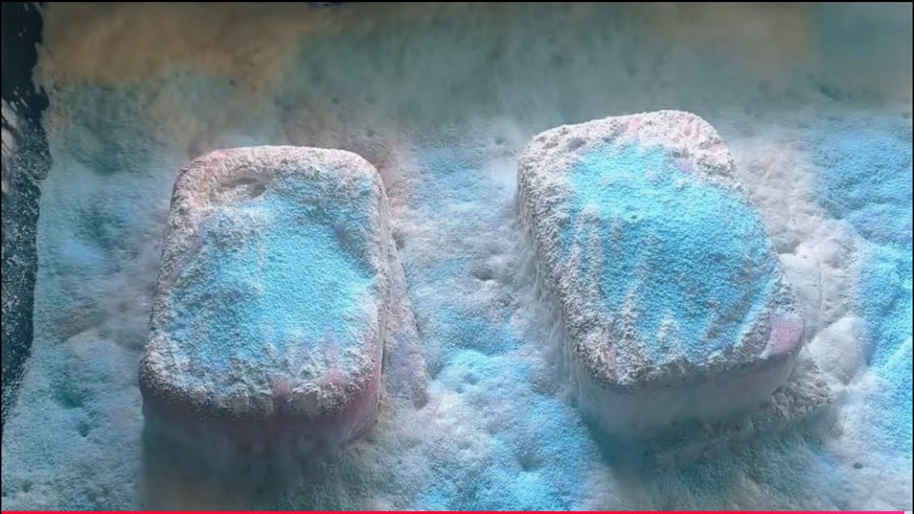 Dump laundry powder detergent and dish soap and very satisfying  #oddlysatisfying #asmr #satisfying 