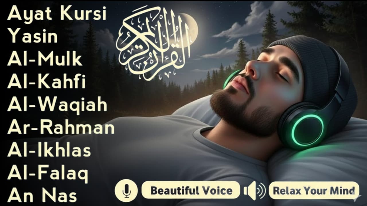 Quran Recitation in A Peaceful Voice I Alfatiha, Ayatul Kursi, Yasin ,Arrahman ,AlWaqiahl