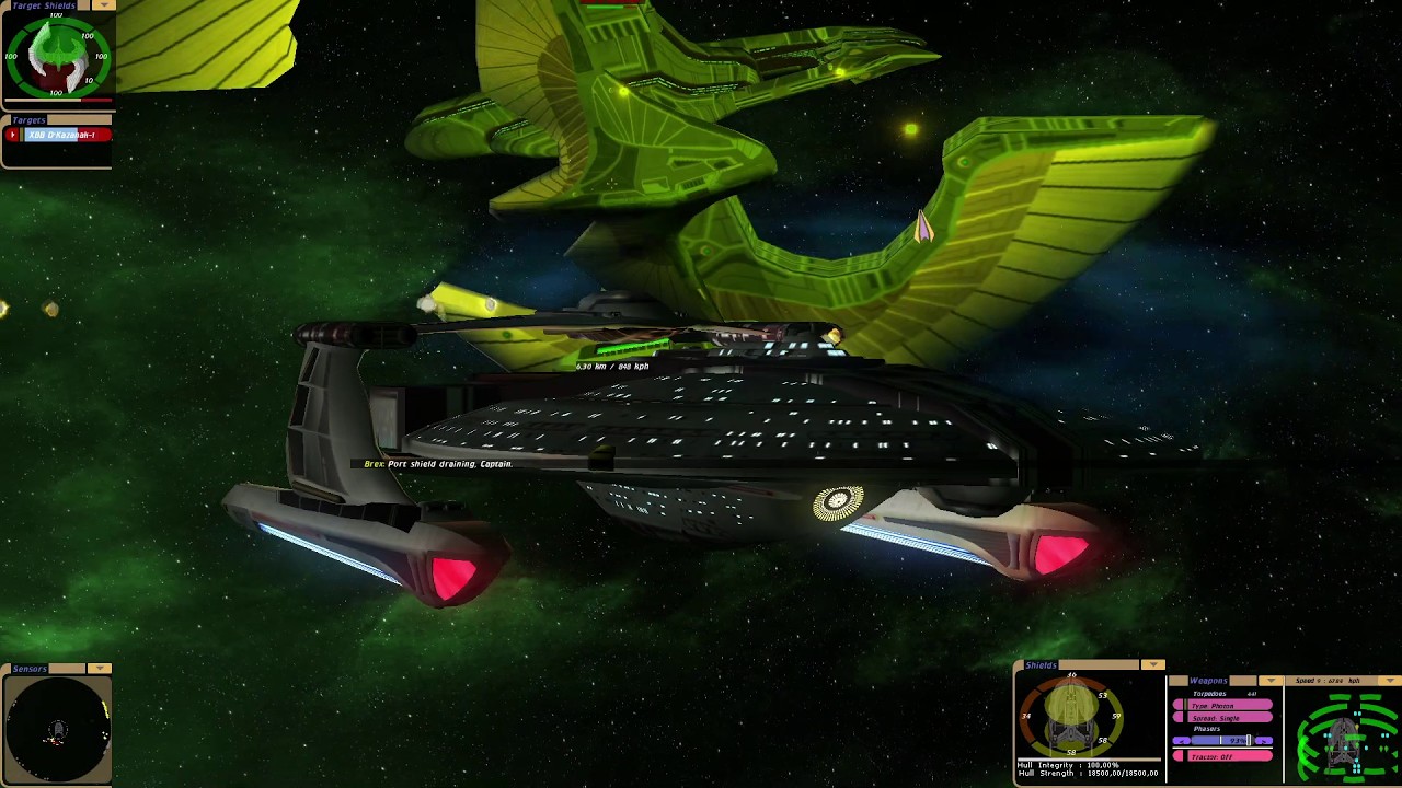 Barrier Class vs Romulan Warbirds | KM | Star Trek Bridge Commander