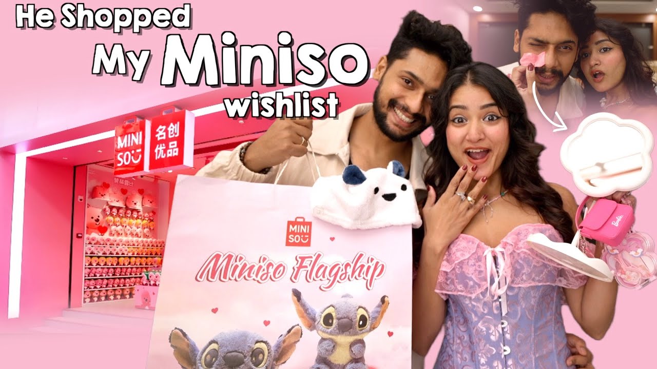 My Fiancé Bought My Entire *Useless* Shopping Wishlist from MINISO 😍 | Bechara Fass Gya 😂