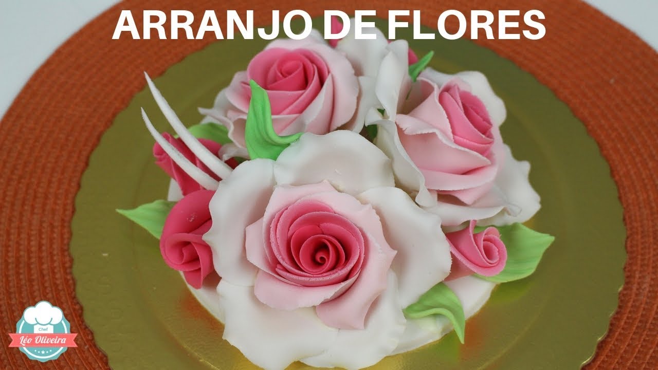 COMO FAZER ARRANJO DE ROSAS COLOMBIANAS aula 3 - CHEF LÉO OLIVEIRA