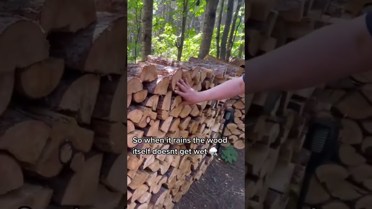 #RVTIP On how to PROPERLY stack your wood  🔥 #rvlife #shorts