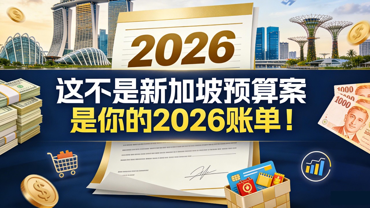 这不是预算，是你的生活账单！2026新加坡财政预算案深度拆解：生活补贴、家庭支持多个内容一次讲透！