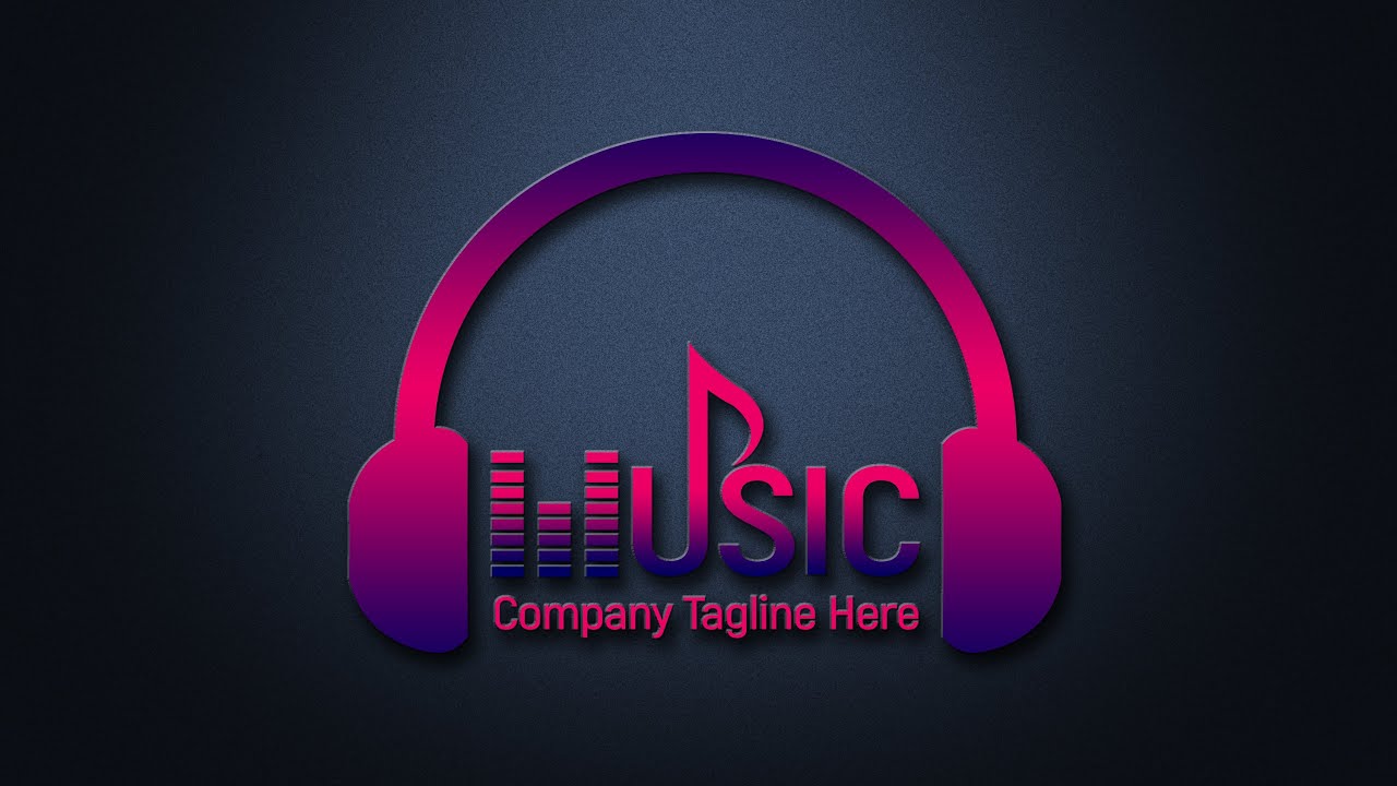 Professional music logo design photoshop cc tutorial