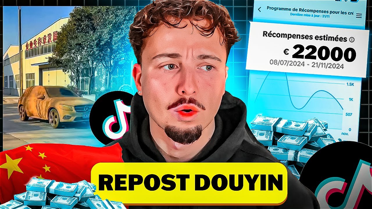 COPIE des Vidéos du TikTok Chinois et Gagne +2000€/mois (tuto complet)