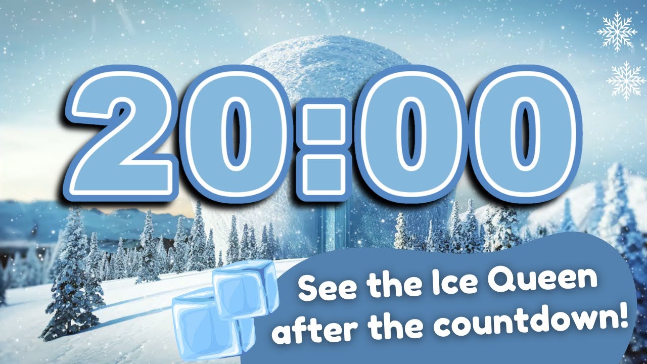 20 Minute Winter Classroom Countdown Timer with Calm Music & Snowy Surprise ❄️🧊