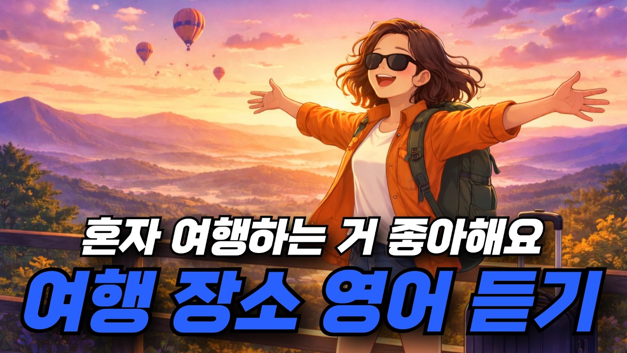 여행 장소 영어 듣기 - 혼자 여행하는 거 좋아해요 🧳😎✈️