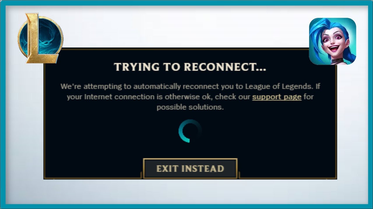 TRYING TO RECONNECT - We're Attempting To Automatically Reconnect You To League Of Legends - Fix