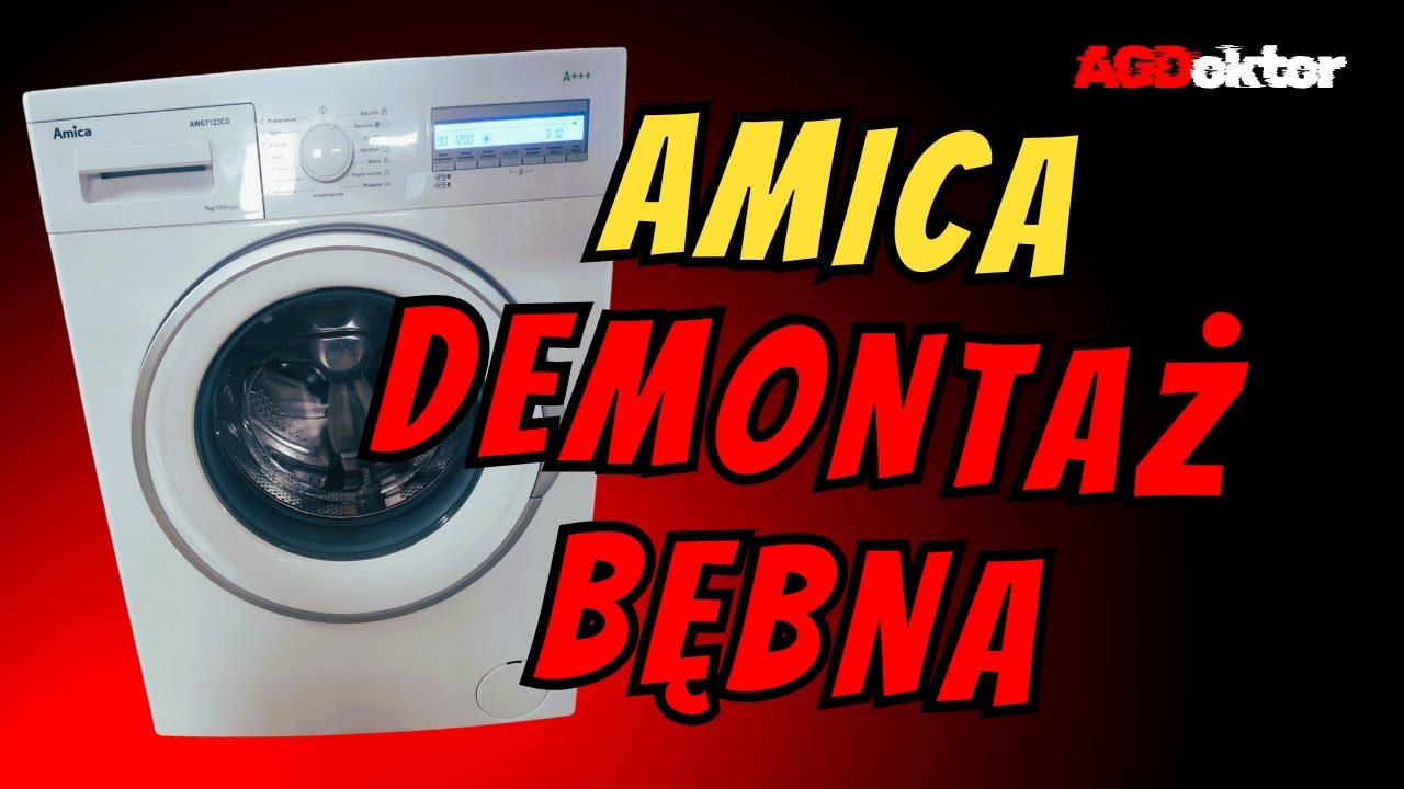 Jak rozebrać pralkę Amica AWG7123CD – demontaż bębna krok po kroku