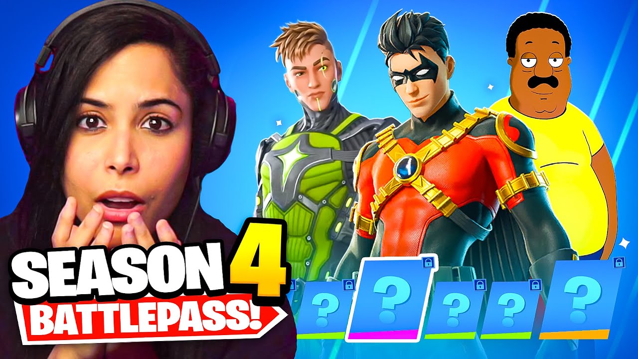 Chica Reacts to Fortnite SUPER Season 3 BATTLE PASS! (Superman, Robin)