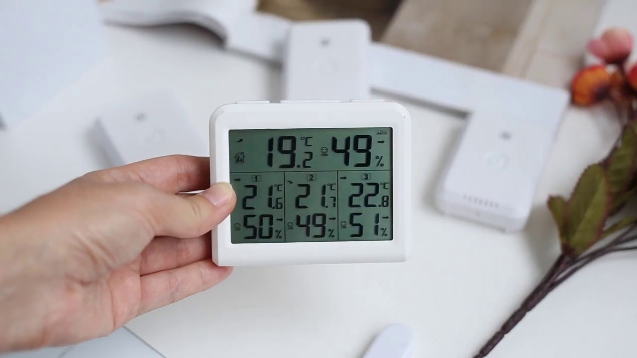 Метеостанция! LCD Digital WirelessThermometer / Hygrometer with 3 sensors. UNPACKING