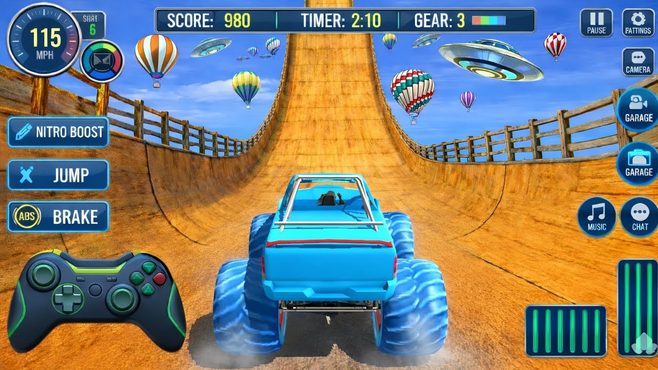 MONSTER TRUCK vs IMPOSSIBLE STUNTS 😱 | 4x4 Ultimate Car Stunts | Android Gameplay #34