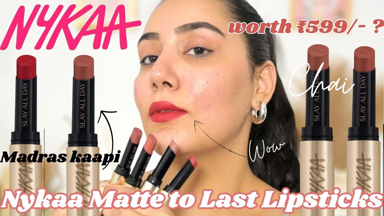 New Launch Nykaa Matte To Last No Transfer Bullet Lipsticks | Chai , Madras Kaapi | Worth ₹599//- ?