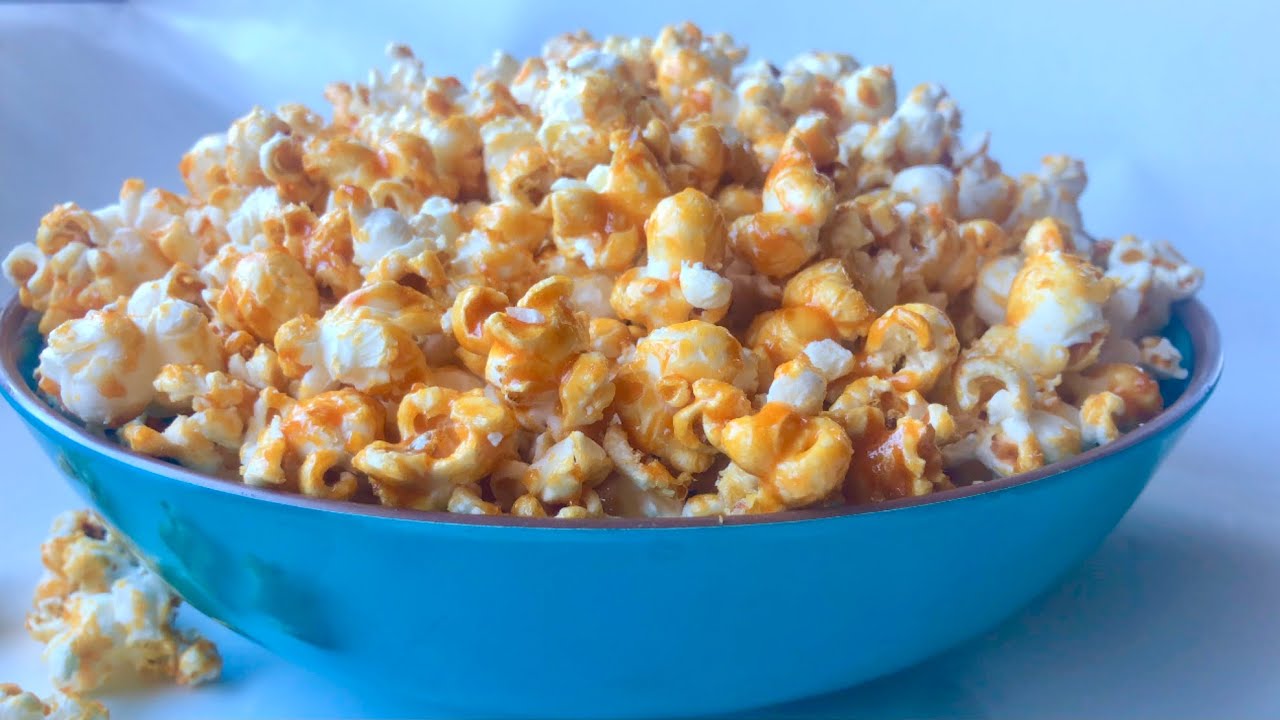 فشار بالكراميل / وصفات سهله وسريعه | how to make caramel popcorn