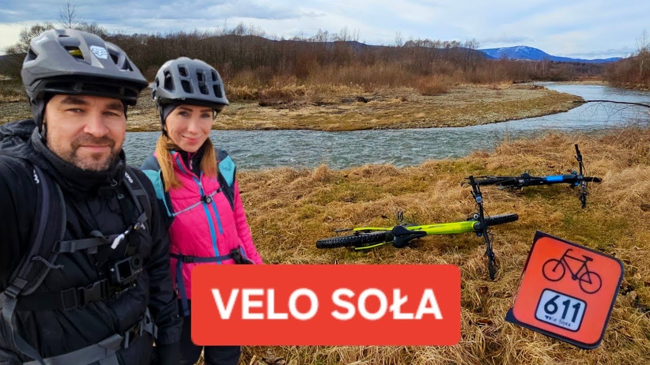 Velo Soła trasa emtb rower elektryczny wycieczka trip recenzja vlog Bajkowe Beskidy 611 na rowerach 