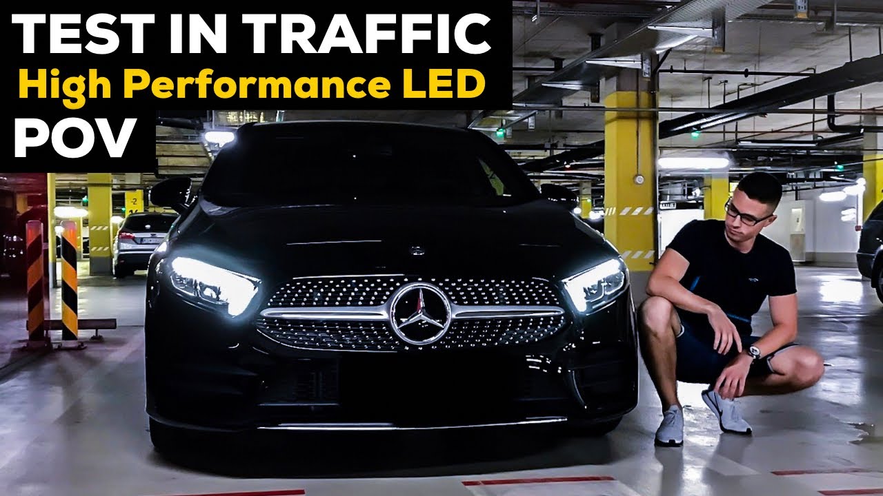 2019 Mercedes A Class HIGH PERFORMANCE LED Test In Traffic GOOD ENOUGH?!
