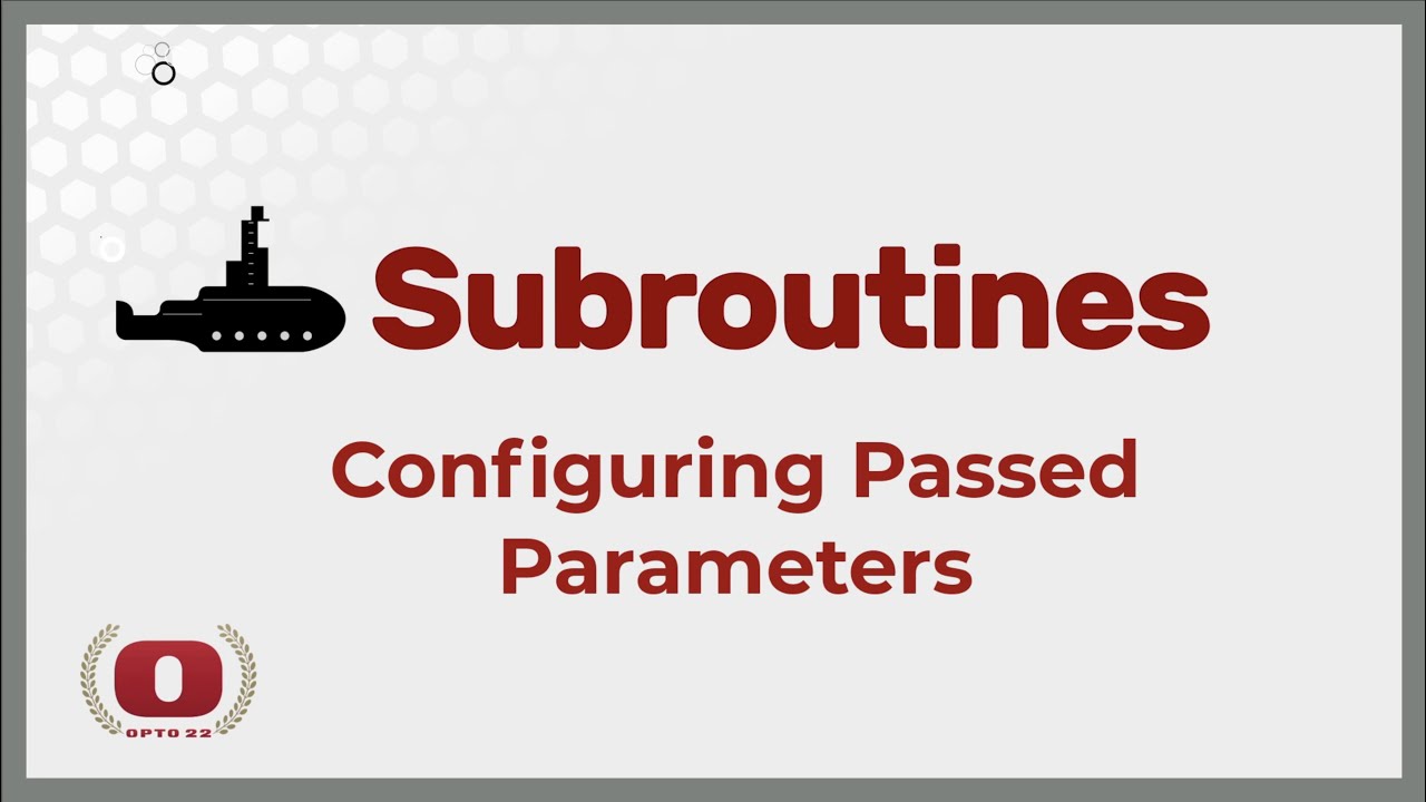 Configuring Passed Parameters