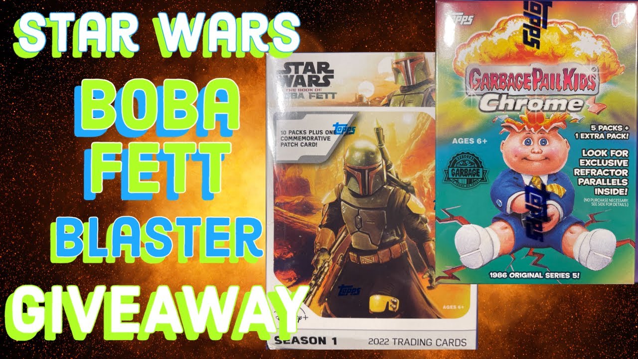 🔥 Star Wars Boba Fett Blaster GIVEAWAY! Saturday Trading Card Fun! 🔥