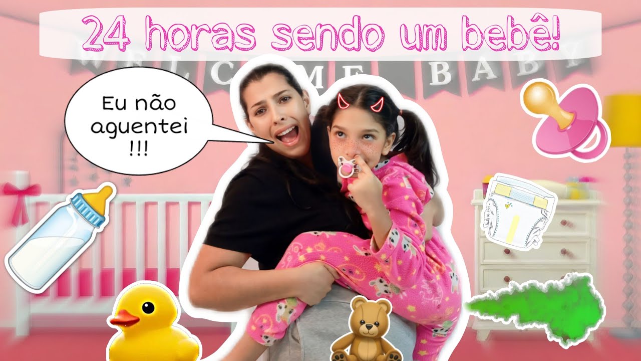 ALICE EM SENDO BEBE POR 24 HORAS:  HISTÓRIA DIVERTIDA PARA CRIANÇAS!