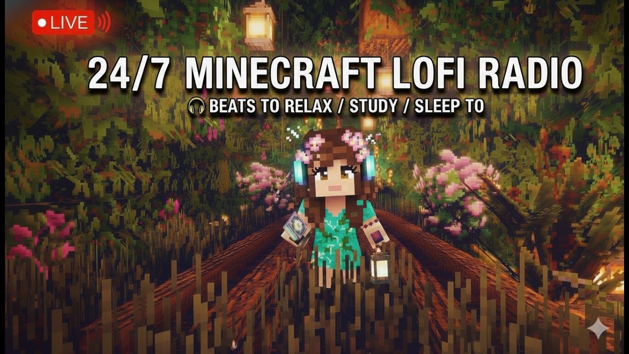 🔴 24/7 Minecraft Lofi Radio 🎧 Beats to Relax / Study / Sleep to part - 2