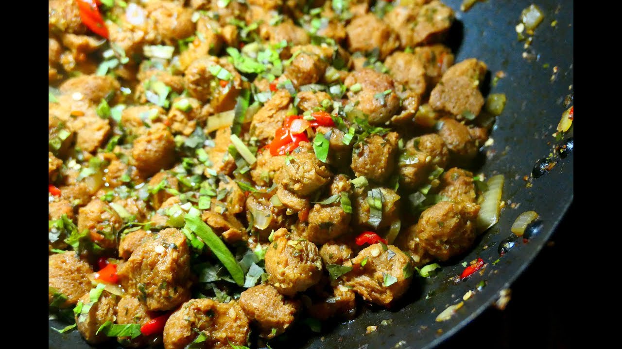 Stewed Soya Chunks | Taste of Trini