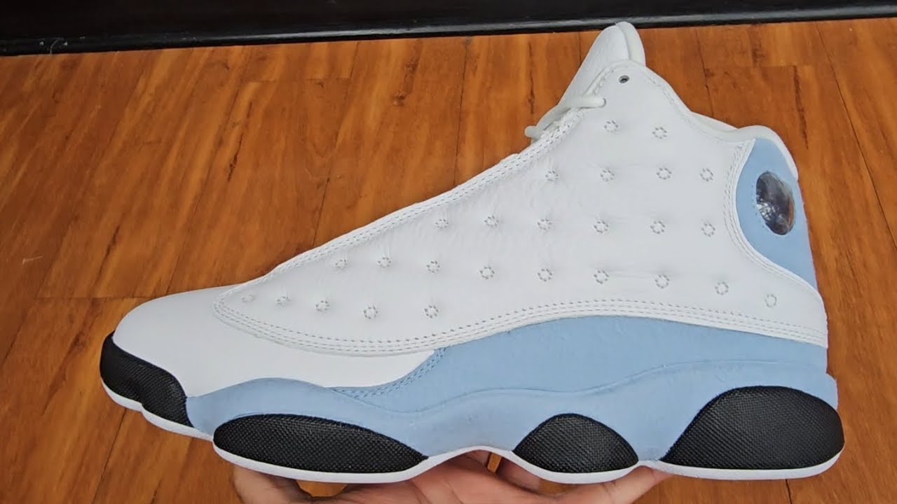 Nike Air Jordan 13 Retro Blue Grey 4K POV / Don Alpha Cleat SKU: 414571-170