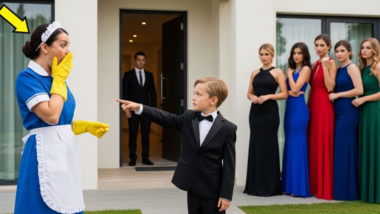 MILIONER POPROSIŁ SYNA, ABY WYBRAŁ NOWĄ MATKĘ SPOŚRÓD 5 BOGATYCH… ALE ON WYBRAŁ SPRZĄTACZKĘ