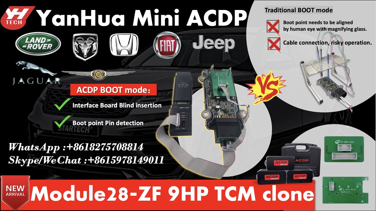 #landrover #rangerover #jaguar ZF 9HP #transmission #gearbox TCM clone by Yanhua Mini ACDP