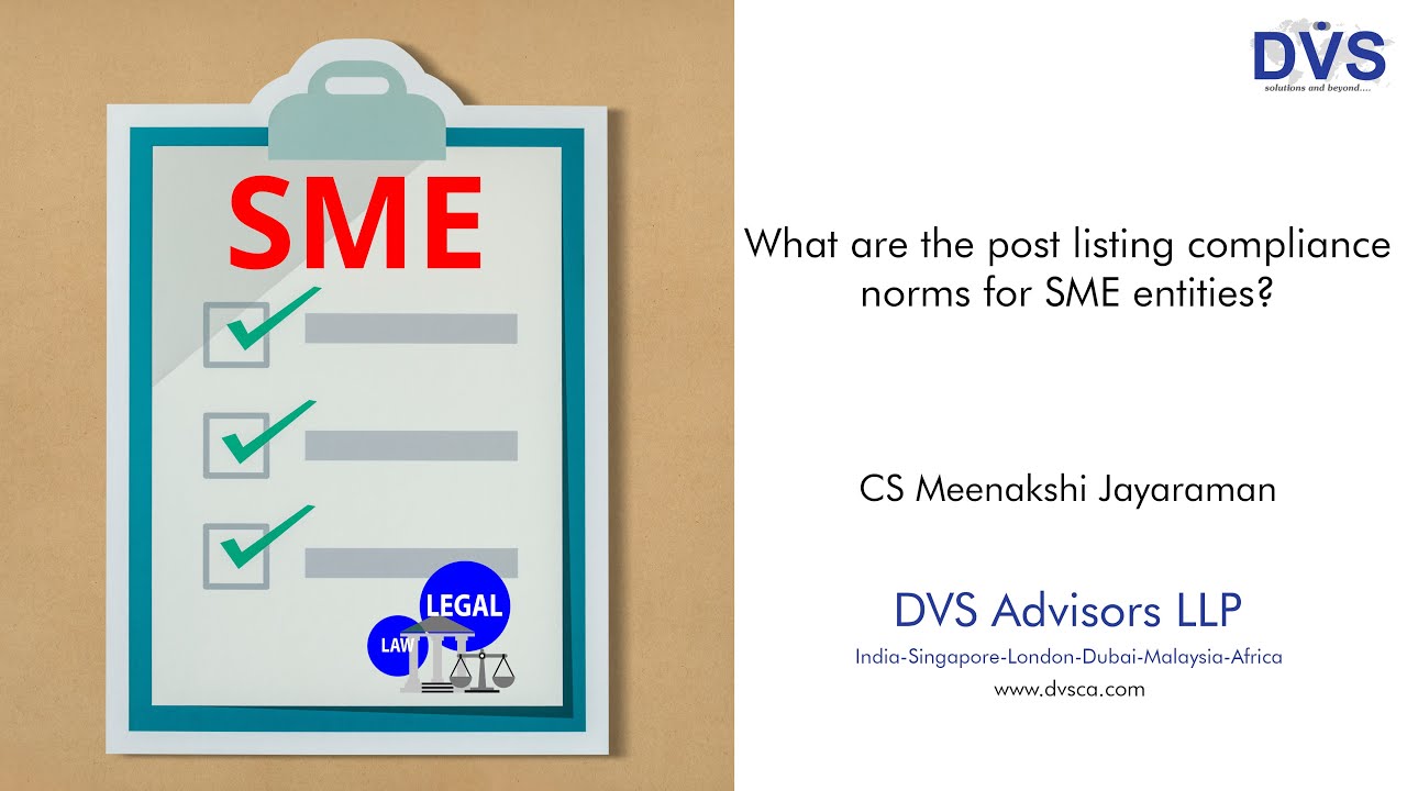 What are the post listing compliance norms for SME entities?