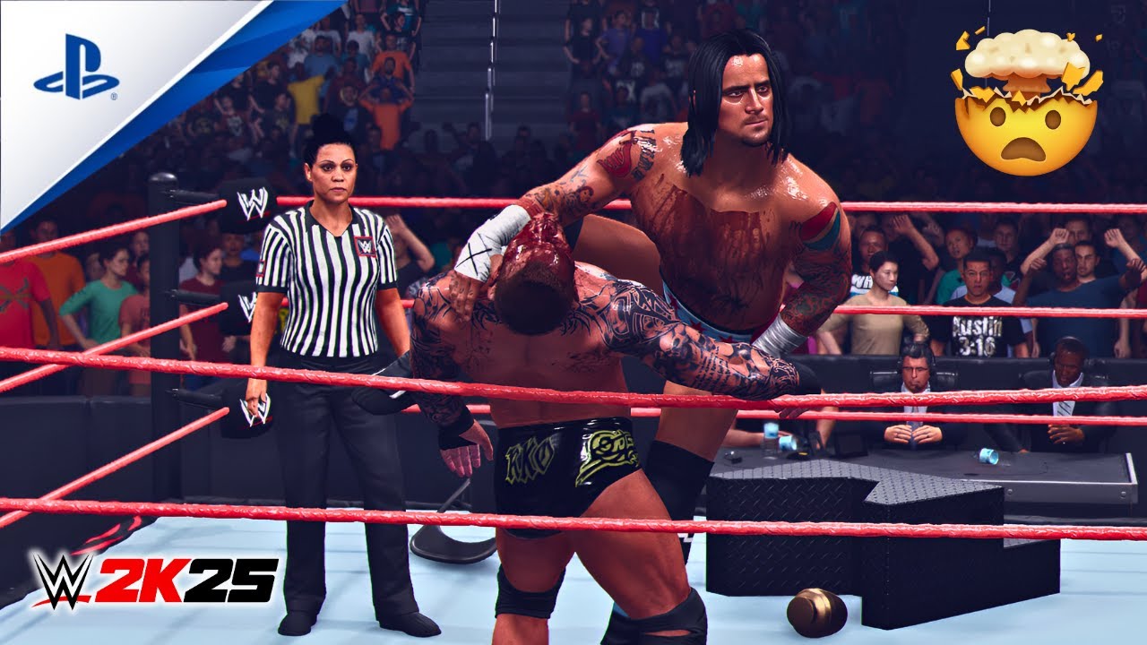 WWE 2K25 — CM Punk ’08 vs Randy Orton ’17 | No Holds Barred Match | Vengeance 😳🔥